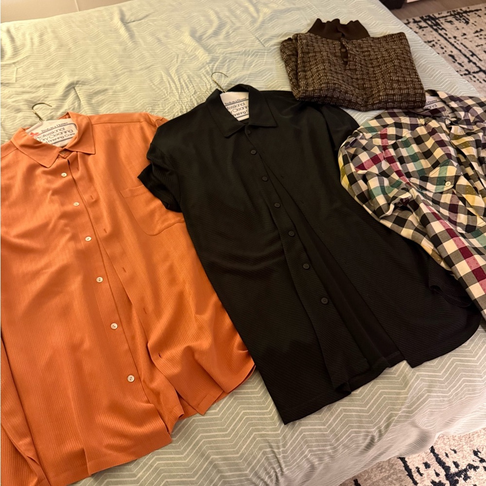Men's Short-Sleeve Button Shirt - Black
